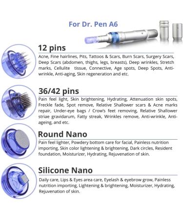 Dr. Pen Ultima A6 42-pin Replacement Cartridges (20 Pack) - 0.25mm Disposable Parts - Buy Online on GoSupps.com