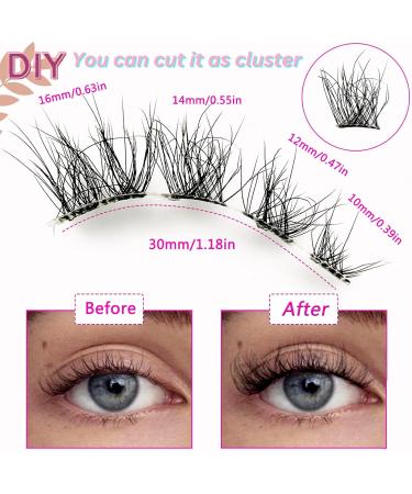 7 Pairs 3D Clear Band Cat Eye False Eyelashes | Fluffy Volume Curly Faux Mink Makeup - Reusable ZFD08 - Buy Online on GoSupps.com
