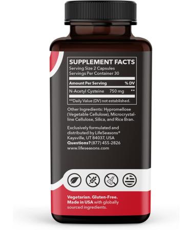 LifeSeasons Puri-T with N-Acetyl Cysteine Boost - Supports Liver & Lung Detoxification - 120 Capsules - Buy Online on GoSupps.com