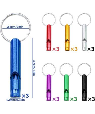 Meiyaxinwin 21-Piece Aluminum Alloy Trillerpfeifen | Colorful Signal Pipes with Key Rings for Sports Emergencies & Outdoor Activities - International Shipping - Buy Online on GoSupps.com