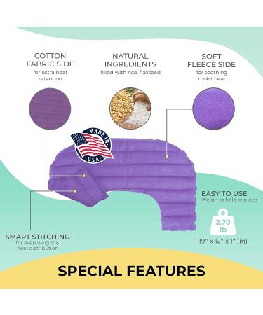 Portable Microwavable Neck and Shoulder Heating Pad - Large, Purple - Targets Muscle, Joint, and Tension - 1 Pack - Buy Online on GoSupps.com