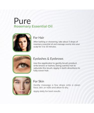 Organic Rosemary Oil for Hair Growth & Skin Care | 2.02 Fl Oz - Improve Scalp Health Minimize Gray Hair Fight Dandruff - International Shipping Available - Buy Online on GoSupps.com