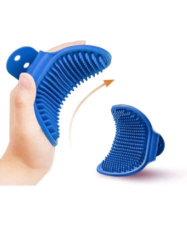 Jkxwx Silicone Pet Brush Glove | Blue Dog & Cat Washing Brush for Fur Removal Bathing & Cleaning - Buy Online on GoSupps.com