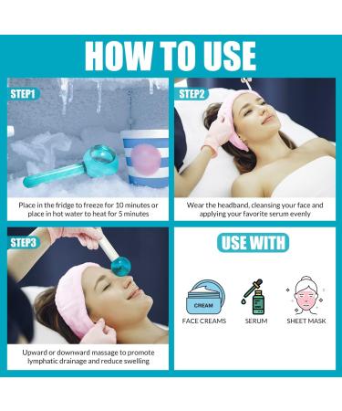 Walrfid Ice Roller 2 Pack - Cold Facial Massager for Puffy Eyes & Skin Relief - Buy Online on GoSupps.com