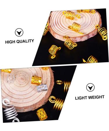 minkissy 1 Box Wig Accessories Metal Hair Braiding Beads Spring Hair Jewelry Hair Braid Rings Diy Hair Braid Accessories Dreadlock Jewelry Dreadlocks Hair Cuffs Aluminum Hair Rope - Buy Online on GoSupps.com