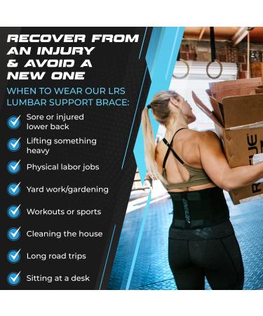 Buy Nevin Sports Medicine Lower Back Brace - Adjustable Neoprene Support Belt for Men & Women - Padded Lumbar Pain Relief - Black X-Large (38-46 Waist - Buy Online on GoSupps.com