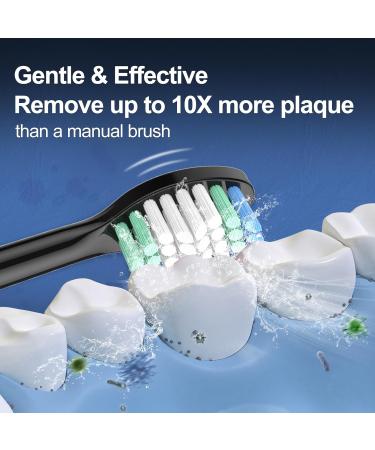 Replacement Toothbrush Heads for AquaSonic Black Series & Vibe Series - Pack of 10 | Compatible with Duo Series Pro & Black Series Pro - Optimal Cleaning Solutions - Buy Online on GoSupps.com