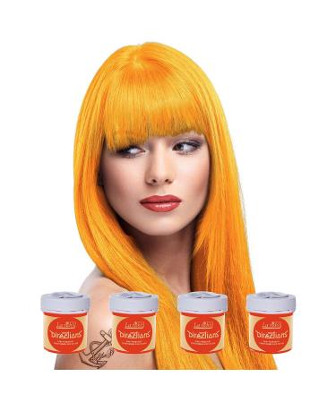 4 x La Riche Directions Semi-Permanent Hair Color 88ml Tubs - APRICOT