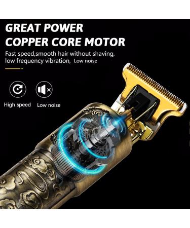 Pro T Outline Clippers Trimmer - Zero Gapped Pro Li T Blade, Cordless & Rechargeable - Men's Professional Edgers Clippers with LED Display (Brown) - Buy Online on GoSupps.com