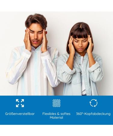 Ultimate Migraine Mask - Cool Eye & Face Mask for Headaches - Unisex Cooling Cap for Men & Women - Black - Buy Online on GoSupps.com