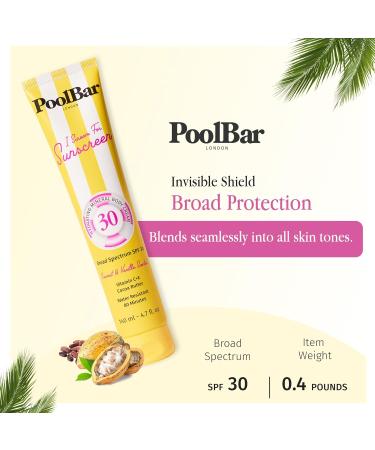 PoolBar SPF 30 Hydrating Mineral Body Sunscreen Cream for Women and Men Skin Care - Coconut Vanilla Scent Sun Care Vegan and Water Resistant Broad Spectrum Sunscreen 140 ml (4.7 Fl. Oz) (Pack of 3) - Buy Online on GoSupps.com