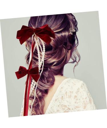 FRCOLOR 3 Sets Headgear Bowknot Design Headdress Headbands Vintage Hair Clips Pearl Hair Clips Womens Headband Wedding Hair Clips Pearl Wedding Hair Accessories Tiara Imitation Pearls - Buy Online on GoSupps.com