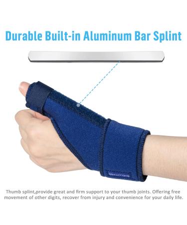 Thumb Brace Shellvcase Reversible Thumb & Wrist Stabilizer Splint for Pain Relief - Blue (Right/Left Hand) | For Arthritis, Tendonitis, Carpal Tunnel - Men & Women - Buy Online on GoSupps.com