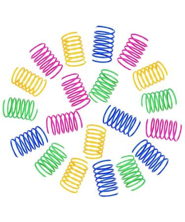 Xzhixiao 20-part cat spring toy set featured plastic coil spring novelty pet toys cat color coil feather toys.Pet toys companion. - Buy Online on GoSupps.com