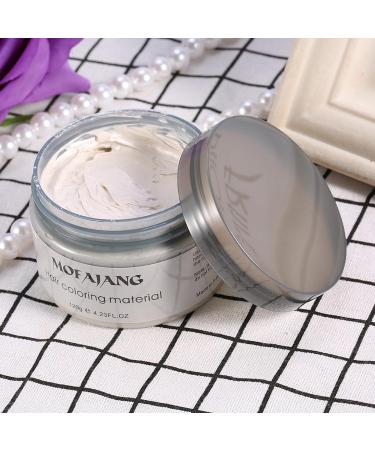 Hair Wax 6 Colors Single Use Hair Coloring Wax Styling Tool No Damage to Hair for Men and Women (White) - Buy Online on GoSupps.com