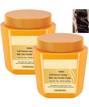 Luxury Nourishing Protein Cream with Amino Acids, Keratin Treatment, Hair Care Cream Repairs Damage, Deep Conditioning Hair Mask (2 Pieces)