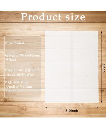 Whaline 150 Pack Pre-Folded Vellum Jackets Transparent Invitations Jacket Clear Vellum Sleeve Suit Vellum Invitations Wraps for Wedding Baby Shower Birthday Party Invitations Supplies - Buy Online on GoSupps.com