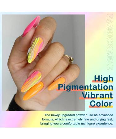 Rednee 21-Piece Neon Dip Powder Nail Kit Starter Set for Quick Dry Nail Art - Essential Dipping Powder Kit for Vibrant Designs (RE37) - Buy Online on GoSupps.com