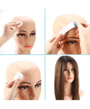 Lace Front Wig Tape Adhesive - 48 Pieces, Double-Sided Waterproof C-Shaped Hair Wig Tape for Wigs, Toupees, Hair Pieces & Extensions - Blue - Buy Online on GoSupps.com