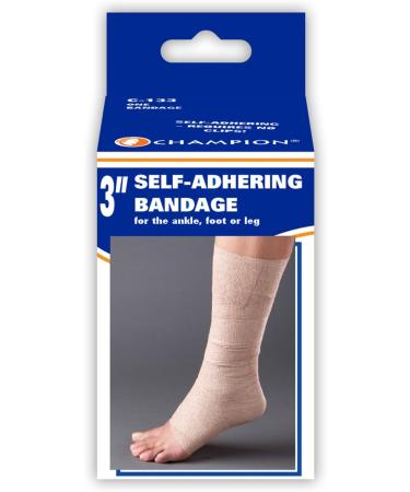 Buy CHAMPION Self-Adhering Elastic Bandage - 3 Inch Adjustable Wrap Universal Size Beige - Fast International Shipping - Buy Online on GoSupps.com