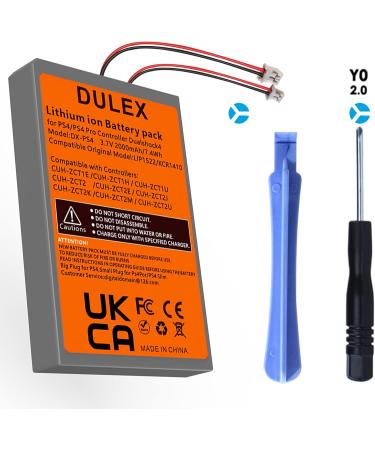 DULEX 3.7V 2000mAh Replacement Battery for PS4 Dualshock 4 Controller | Big & Small Plug | International Shipping Available - Buy Online on GoSupps.com