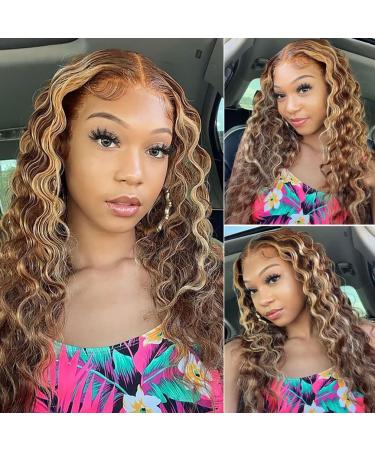 10A Highlight Loose Deep Wave Human Hair Bundles with Closure - 4/27 Ombre Color - 16 18 20 + 16 Inches - Buy Online on GoSupps.com