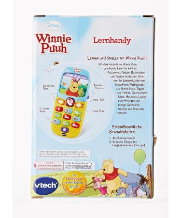 VTech Winnie Pooh Learning Cell Phone - Original Voices & Fun Educational Games for Kids 9-36 Months - International Shipping Available - Buy Online on GoSupps.com