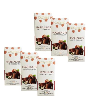 Lot 6x Milk chocolate hazelnuts - Stamp - 100g tablet