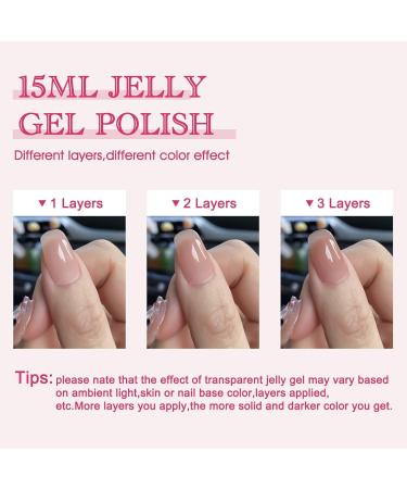 VENALISA Clear Pink Gel Nail Polish 15ml - Neutral Color French Nail Design, Soak Off UV LED Transparent White Nail Art - Natur Rosa - Buy Online on GoSupps.com