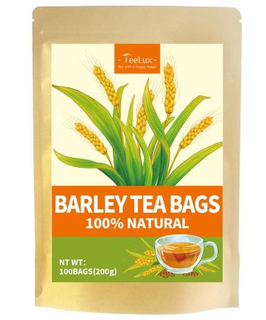 TeeLux TeeLux 100 Roasted Barley Tea Bags Pure Natural Barley Mugicha Unsweetened Caffeine Free Full-bodied Biodegradable Tea