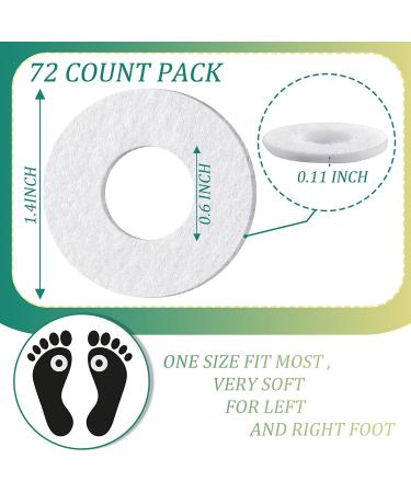 72 Round Callus Pads - Soft Felt Corn Cushions for Pain Relief | Adhesive Foot Care for Men and Women - Buy Online on GoSupps.com