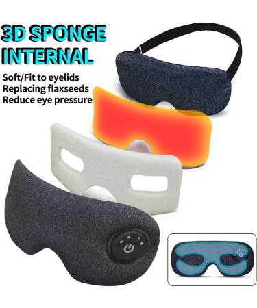 Cordless Heating Eye mask Sleep Eye mask Rechargable with Battery Indicators with Sound Prompt Relief Dry Eye (Black) - Buy Online on GoSupps.com