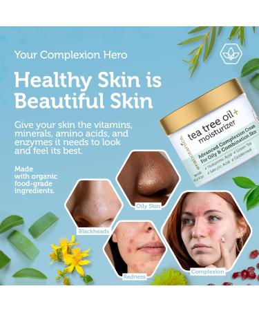 Era Organics Tea Tree Face Moisturizer for Oily Skin - Advanced 7X Balancing Formula with Tea Tree Oil - Non-Greasy Hydration - Buy Online on GoSupps.com