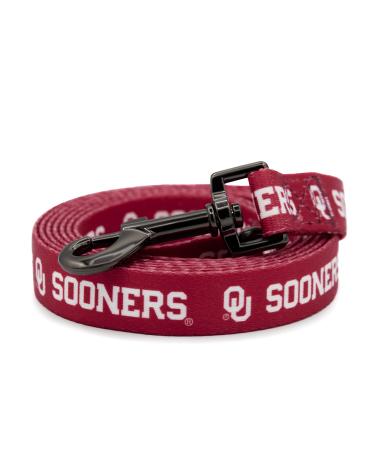 Oklahoma Sooners Collars and Leashes | Officially Licensed | Adjustable-Fits All Pets! (6 Ft Leash)