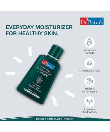 Dr Dry Dr Batra's Natural Moisturizing Lotion with Echinacea & Aloe Vera - 100ML | Hydrating Skin Care for All Skin Types | International Shipping Available - Buy Online on GoSupps.com
