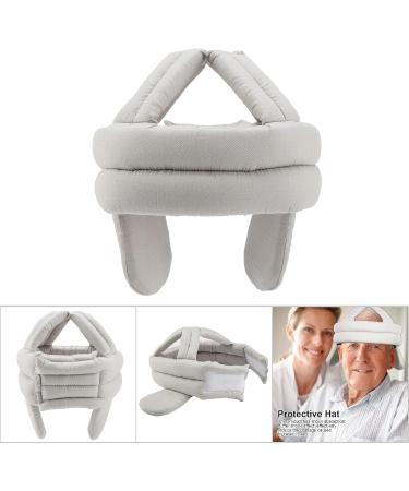Breathable Protective Hat for Seniors | Impact Prevention Head Cap with Hearing Protection - Light Grey - Buy Online on GoSupps.com
