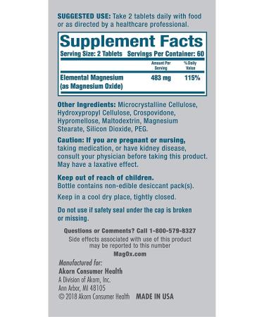 MagOx 400 Magnesium 120 Tablets - Essential Mineral Supplement - Buy Online on GoSupps.com