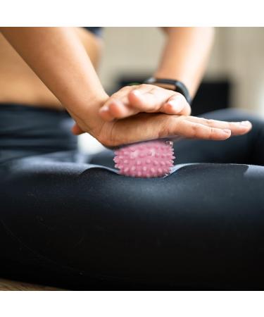 Relaxdays Fascia Roller Set of 3 - Massage Roller Fascia Stick & Hedgehog Ball for Neck Back & Legs - Medium Hard Pink - Improve Muscle Recovery - Buy Online on GoSupps.com