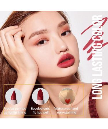 Lip Stain Marker Pen-1Pcs Berry Pink Hydrating Lip Stain Liquid Lip Liner Pencil Matte Color Look Longlasting Waterproof Smudgeproof Natural Finish Precise Chisel Tip Smooth Makeup Gift for Women-01 01# - Buy Online on GoSupps.com