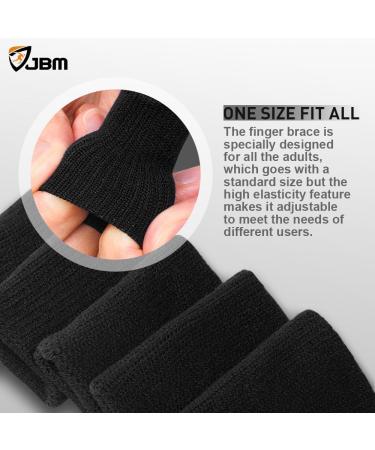 JBM Adult Finger Brace Splint Sleeve Thumb Support Protector - Black | Soft, Cushioned, and Breathable Spandex Material for Comfort and Safety | Suitable for Boating, Gym, and Finger Splinters - Buy Online on GoSupps.com