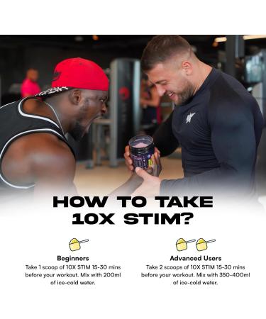 10X Athletic Stim Pre Workout Beta Alanine High Caffeine Creatine Sugar Free Vegan Low Calorie Various Flavours 600g 25/50 Servings (Apple Attack) - Buy Online on GoSupps.com