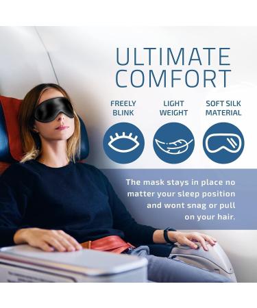 Silk Sleep Mask Sleeping Eye Mask Blackout Eye Covers Daytime Travel Silk Eye Mask Night Sleeping Mask for Women Men (Pink+black) Pink Black - Buy Online on GoSupps.com