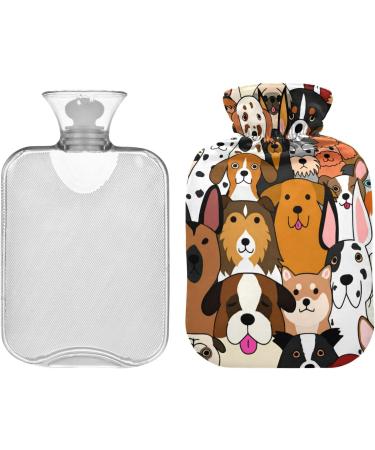 Hot Water Bottles with Doodle Dogs Cover - 2L Pain Relief & Bed Warmer for Neck & Shoulder - Buy Online on GoSupps.com