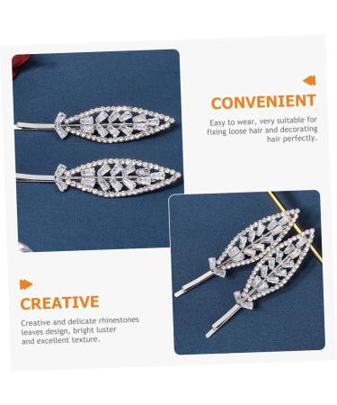 FRCOLOR 2 Pairs Rhinestone Hair Clip Crystal Hair Accessories Bridal Hair Accessories Hair Clips Hair Gems Hair Barrettes Rhinestone Wedding Hair Clip Clip Miss Zinc Alloy - Buy Online on GoSupps.com