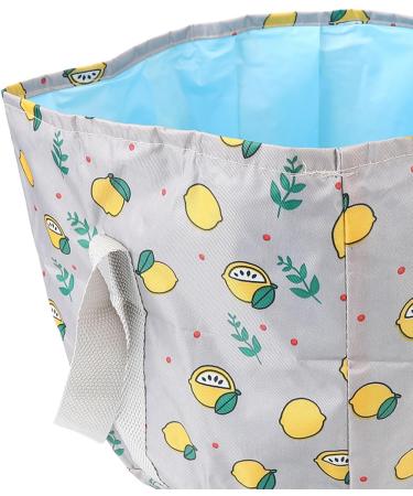 Verdant Touch Portable Travel Foot Bath Tub Portable Travel Foot Bath Tub Waterproof Collapsible Foot Bath Basin for Outdoor Picnic High Temperature Resistance Gray Lemon - Buy Online on GoSupps.com