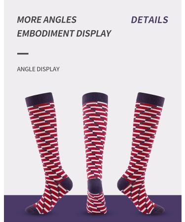 WSC Compression Socks for Men & Women - Striped Closed Toe Stockings for Edema & Pregnancy L/XL - Buy Online on GoSupps.com