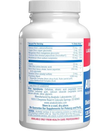 30-in-1 Adult Multivitamin with Iron - Antioxidant Rich Over 50 Multivitamin for Women and Men with Vitamins A C D E B Complex Zinc Magnesium Myo Inositol Citrus Bioflavonoids & More - 2 Month Supply - Buy Online on GoSupps.com