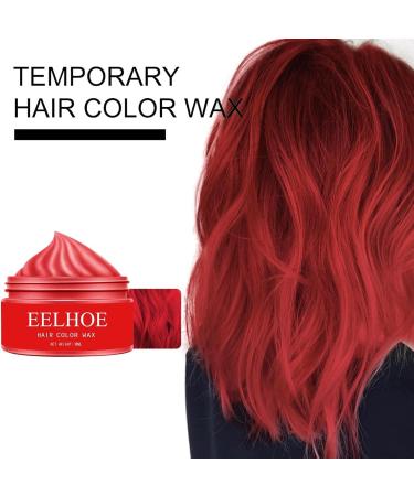 Hair Colour Wax Temporary Hair Dye Disposable Hair Dye Temporary Hair Colour Colour Hair Dye Wax Easy Washable Colour Change Hair Dye Temporary Hair Dye Wax for Men Women Party Cosplay Red - Buy Online on GoSupps.com