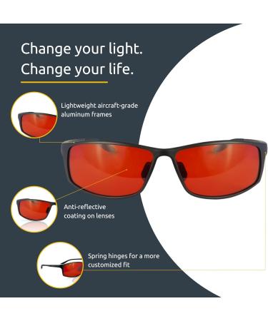 TrueDark Twilights Elite Blue Light Blocking Glasses - Reduce Eye Strain & UV Glare for Better Sleep | For Men & Women - Perfect for Screen Use Gaming TV & Phone - By Dave Asprey - Buy Online on GoSupps.com