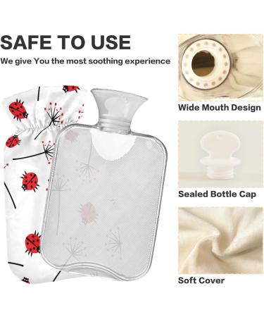 Naanle Ladybug Hot Water Bottle 1L - Pain Relief for Menstrual Cramps & Cold Therapy | Transparent Cover - Buy Online on GoSupps.com